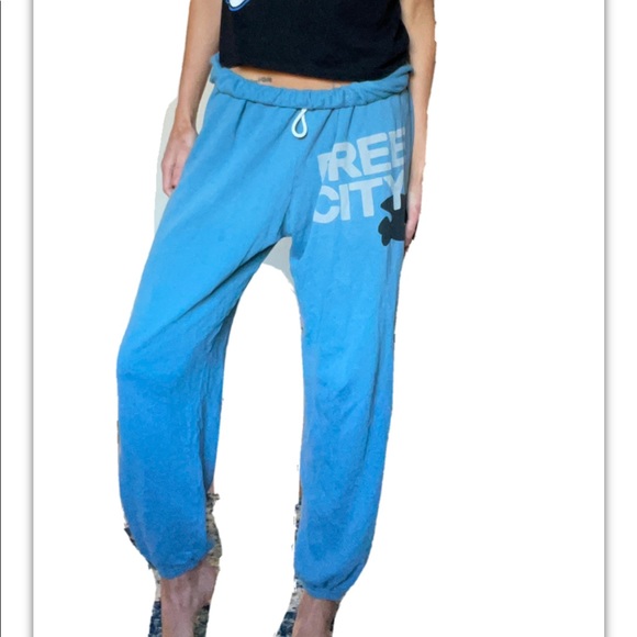 freecity Pants - RESERVED-Free City Joggers Size small Baby Blue LIKE NEW